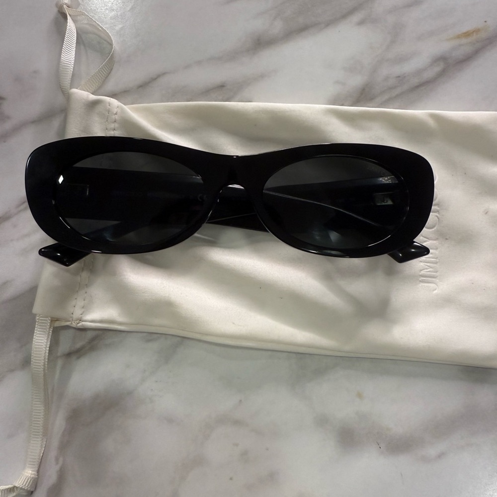 Jimmy Choo Glossy Black Sunglasses